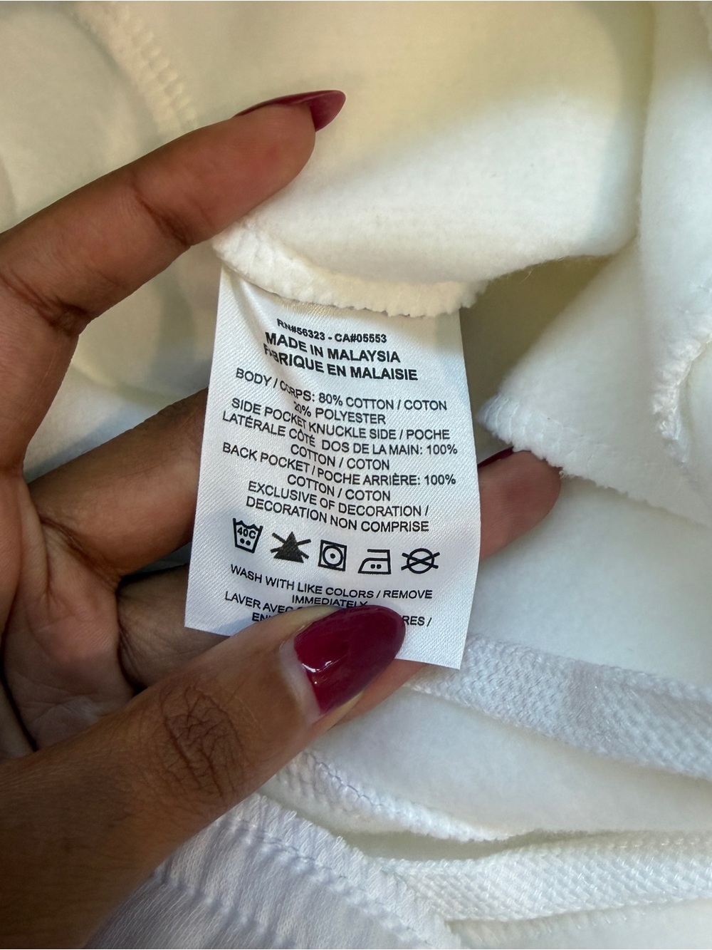 Nike White Fleece Jogger Pants - Picture 4 of 4